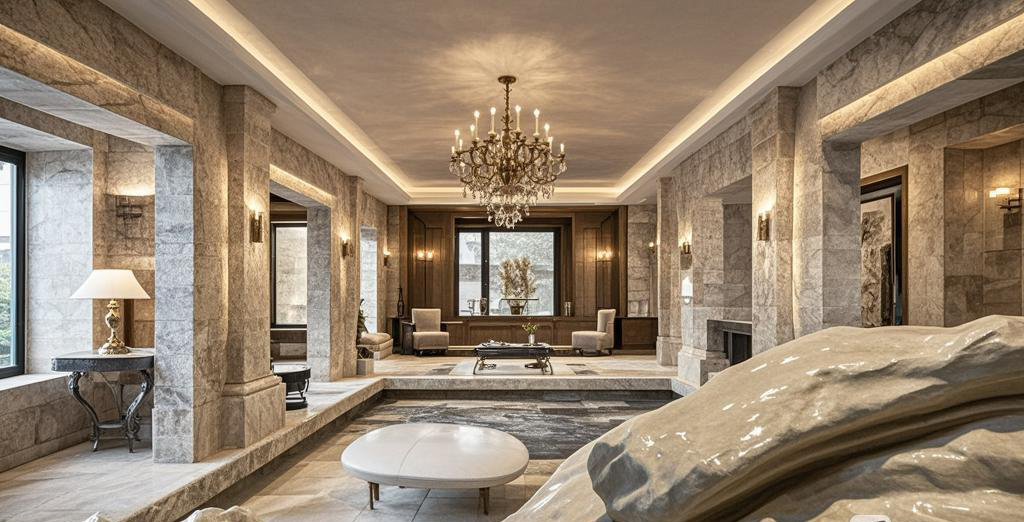 استفاده از چسب سنگ در فضاهای لوکس